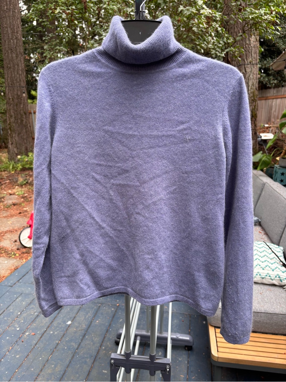 Periwinkle cashmere Turtleneck Sweater